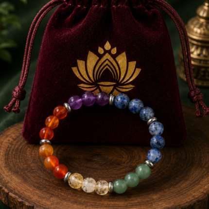 Debprisha 7 Chakra Bracelet – Natural Crystal Healing Bracelet for Balance, Positivity & Inner Peace