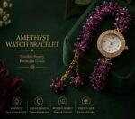 Amethyst Watch Bracelet – Natural Crystal Healing Bracelet for Peace, Protection & Positive Energy - Image 2